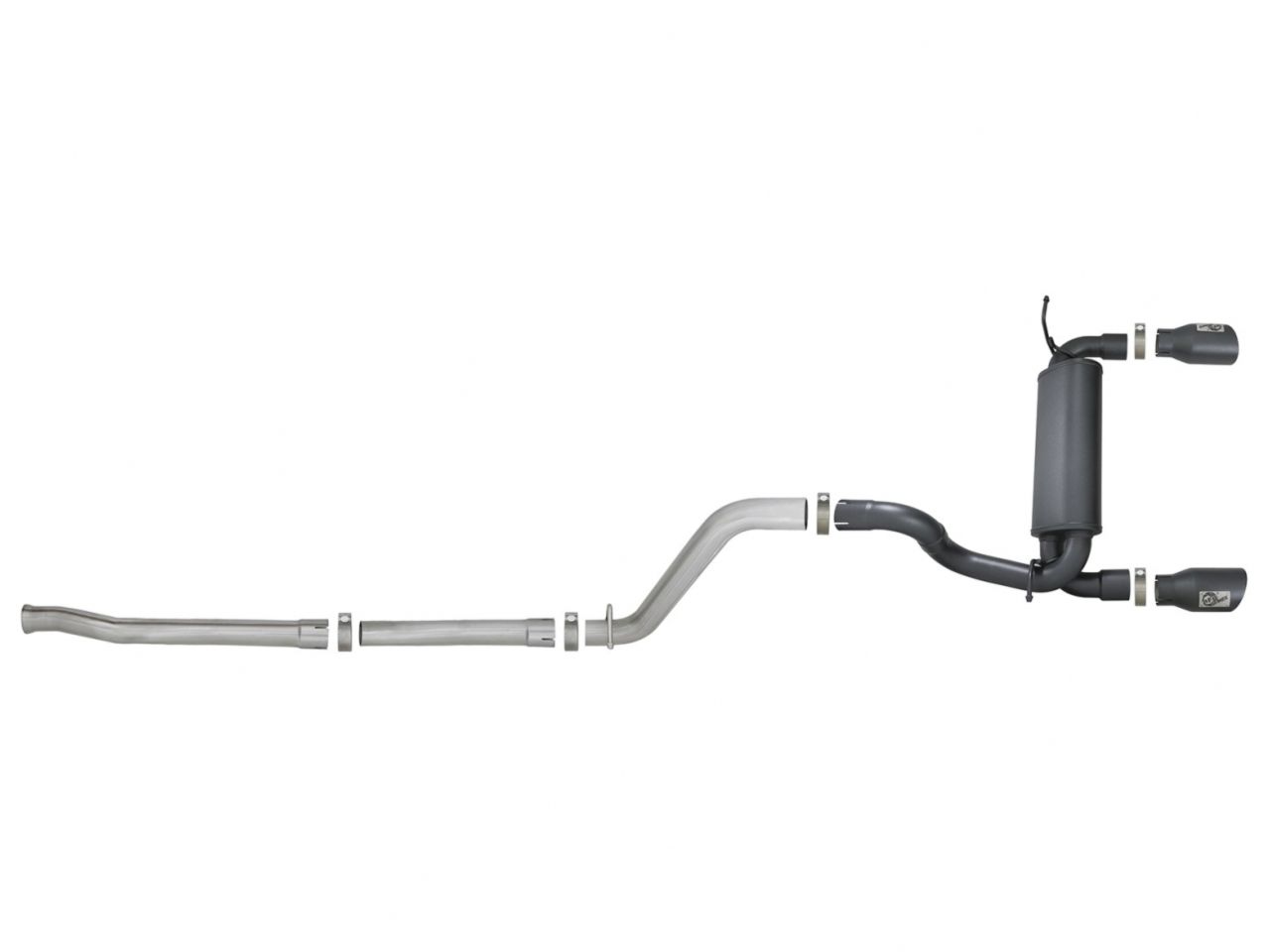 aFe Rebel Series 2-1/2" 409 Stainless Steel Cat-Back Exhaust System