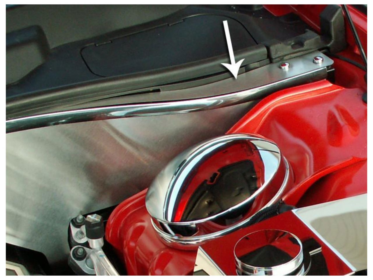 American Car Craft (ACC) Engine Dress Up Kit;Challenger 5.7L and 6.1L SRT 8 Firewall Extensions