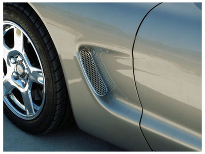 American Car Craft (ACC) Fender Vent;Corvette Side Vent Grilles 2Pc Perforated 1997-2004 C5&Z06