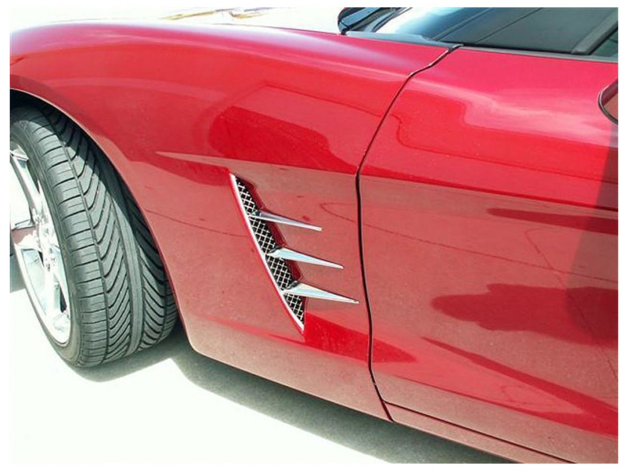 American Car Craft (ACC) Fender Vent;Corvette Vent Spears w/Laser Mesh Vents 8Pc 2005-2013 C6