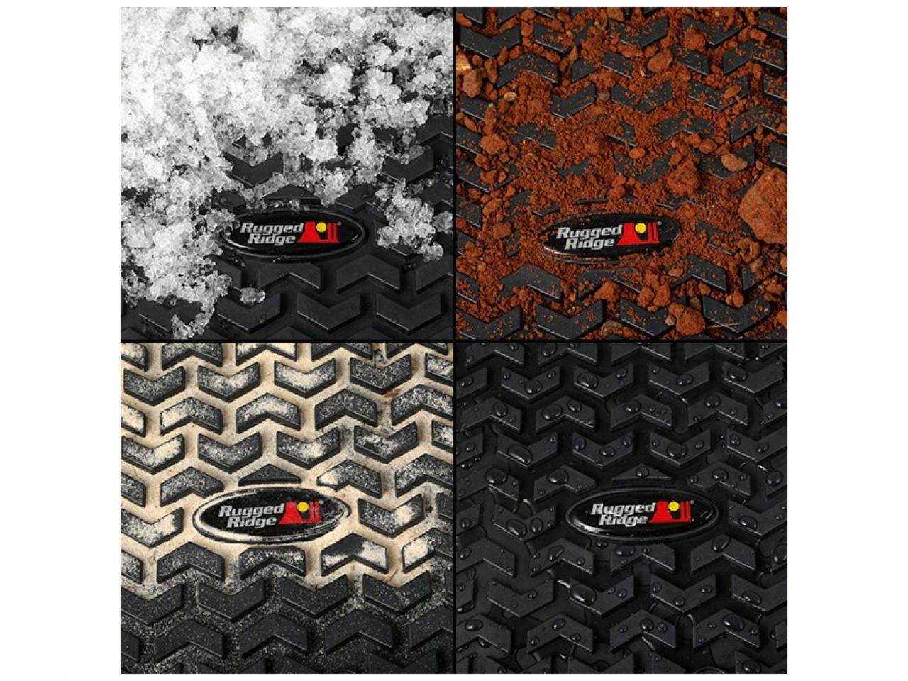 Rugged Ridge All Terrain Floor Liner,Front Pair,Black;99-07 F250/350