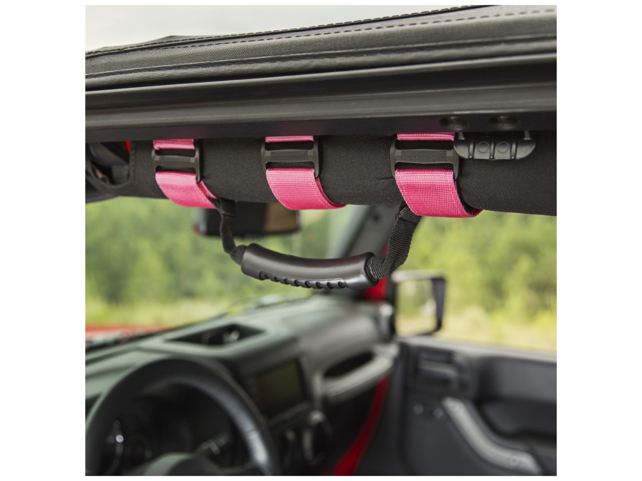 Rugged Ridge Ultimate Grab Handle Kit,Pink;55-18 Jeep CJ/Wrangler YJ/TJ/JK/JL