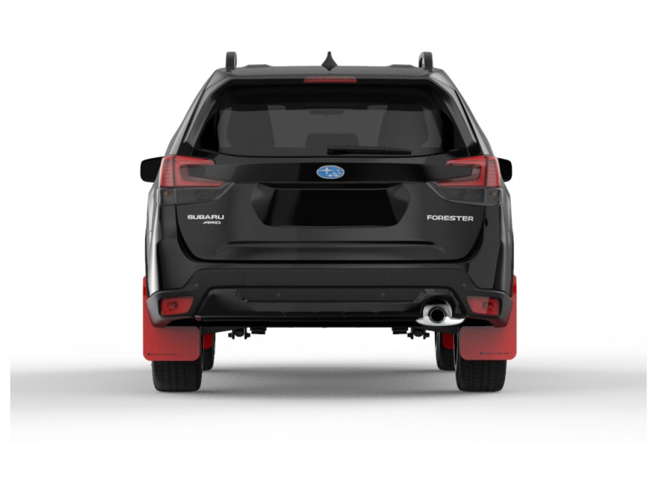 Rally Armor 2019+ Subaru Forester Red UR Mud Flap Black Logo