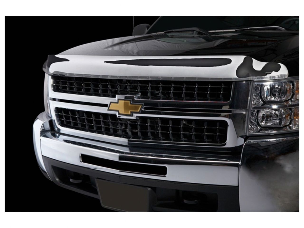 Stampede Vigilante Premium Hood Protector,Chrome,For 07-10 Chevrolet Silverado