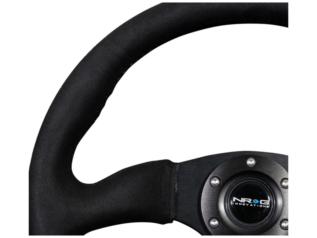 NRG Reinforced Steering Wheel - 350mm Sport Leather Racing ( 2.5" Deep)