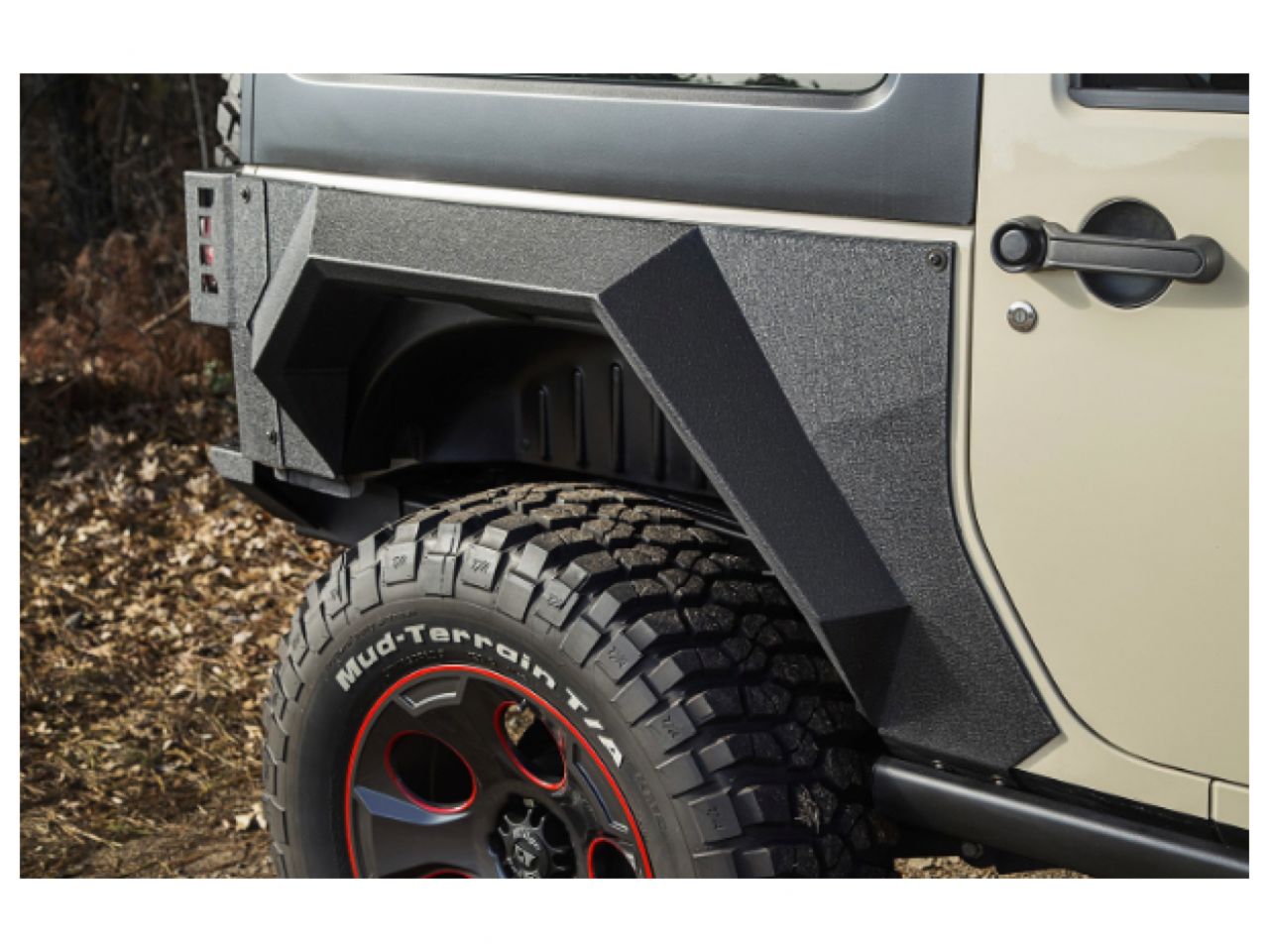 Rugged Ridge XHD Armor Fender Kit,Rear,Pair;07-18 Jeep Wrangler JK,2 Door