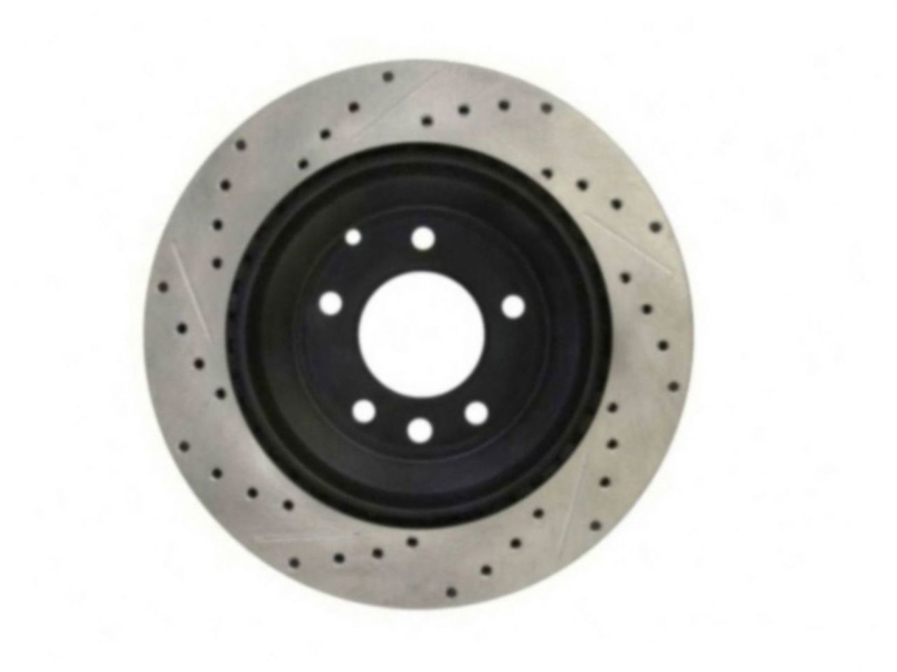 StopTech Select Sport Drilled And Slotted Brake Rotor; Front Left