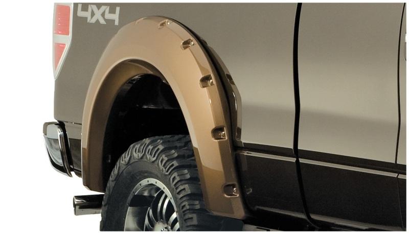 Bushwacker 09-14 Ford F-150 Styleside Max Pocket Style Flares 2pc 67.0/78.8/97.4in Bed - Black 20072-02 Main Image