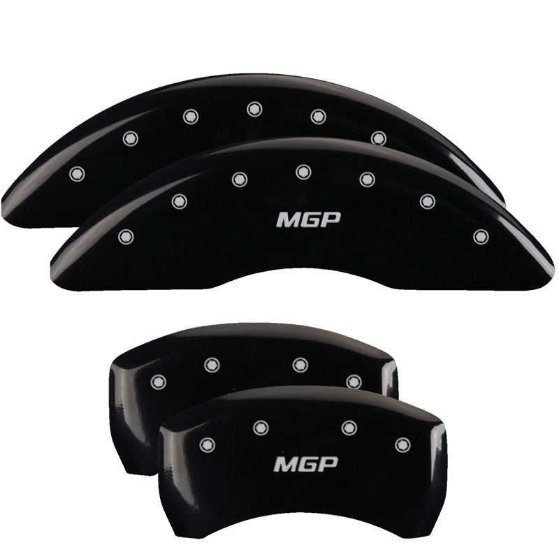 MGP 4 Caliper Covers Engraved Front & Rear MGP Black Finish Silver Char 2019 Mercedes-Benz GLE43 AMG 23233SMGPBK