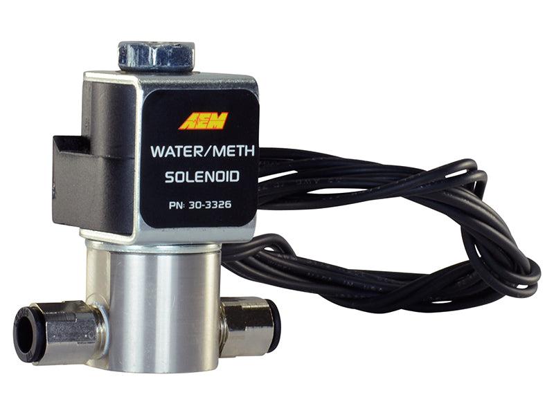 AEM Water/Methanol Injection System - High-Flow Low-Current WMI Solenoid - 200PSI 1/8in-27NPT In/Out 30-3326