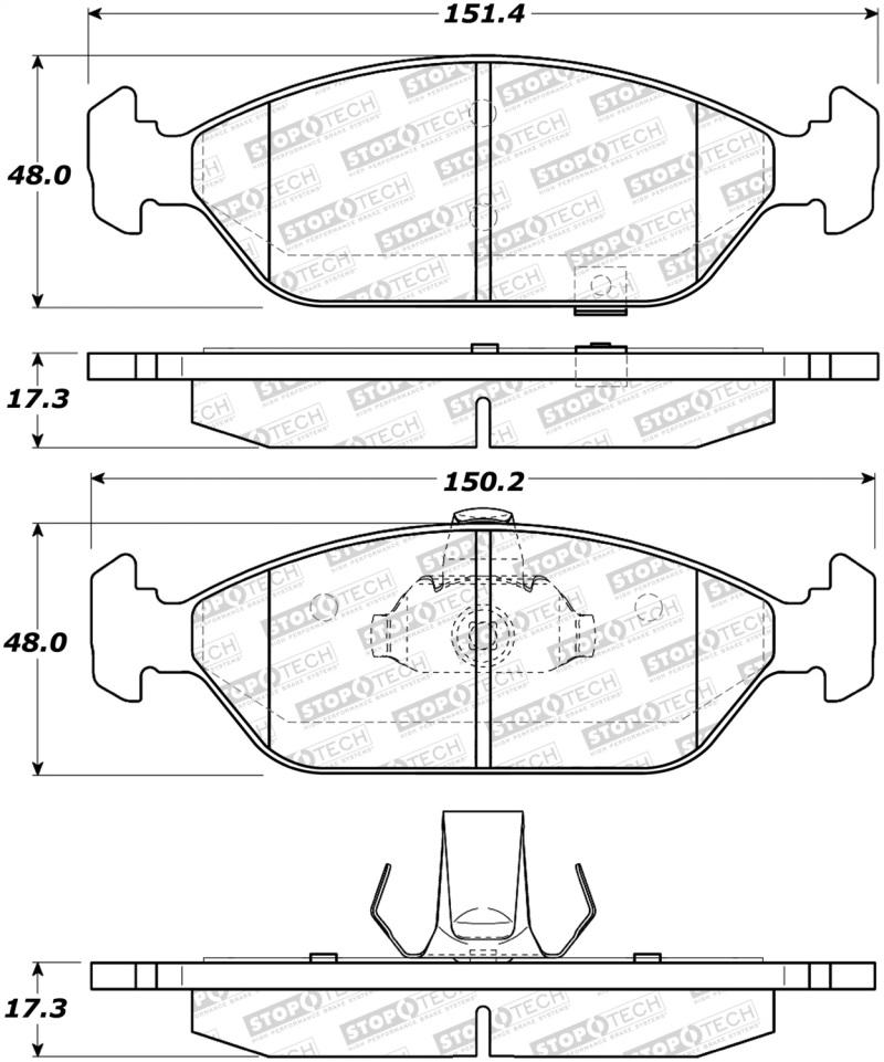 StopTech Street Brake Pads 308.09250 Main Image