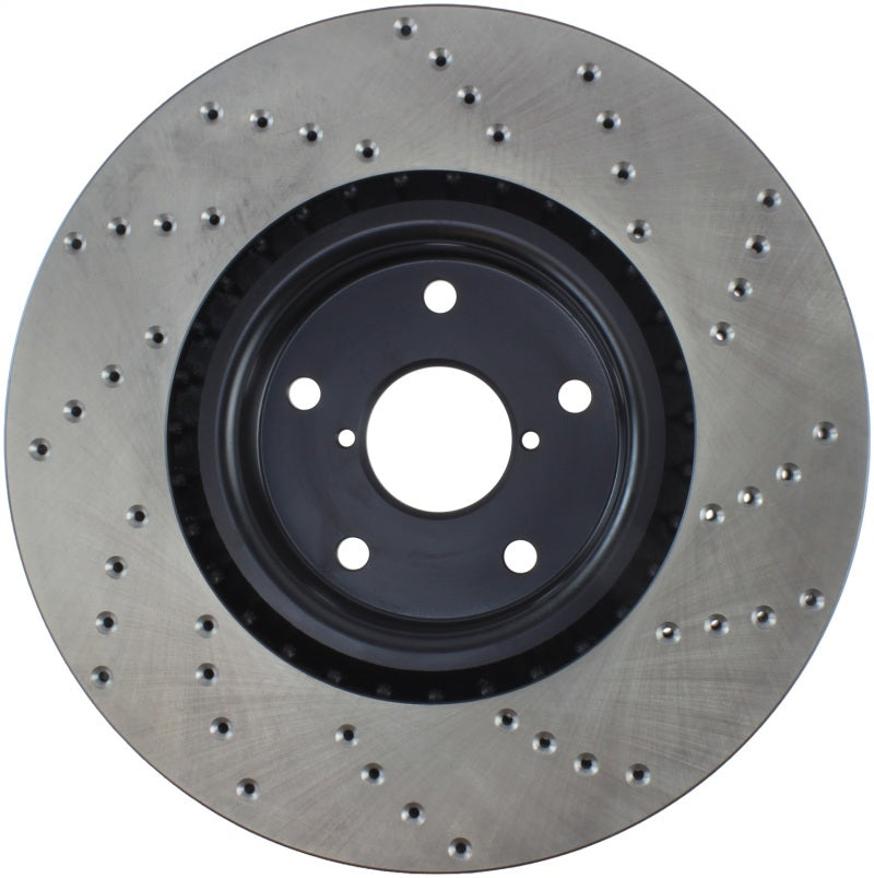 StopTech Sport Cross Drilled Brake Rotor; Front Right