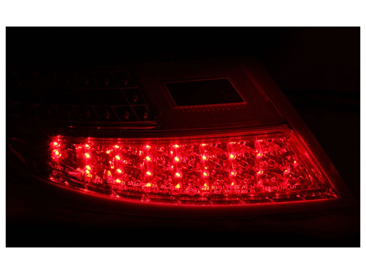 Anzo 2008-2010 Mercedes Benz C Class W204 LED Tail lights Red/Clear