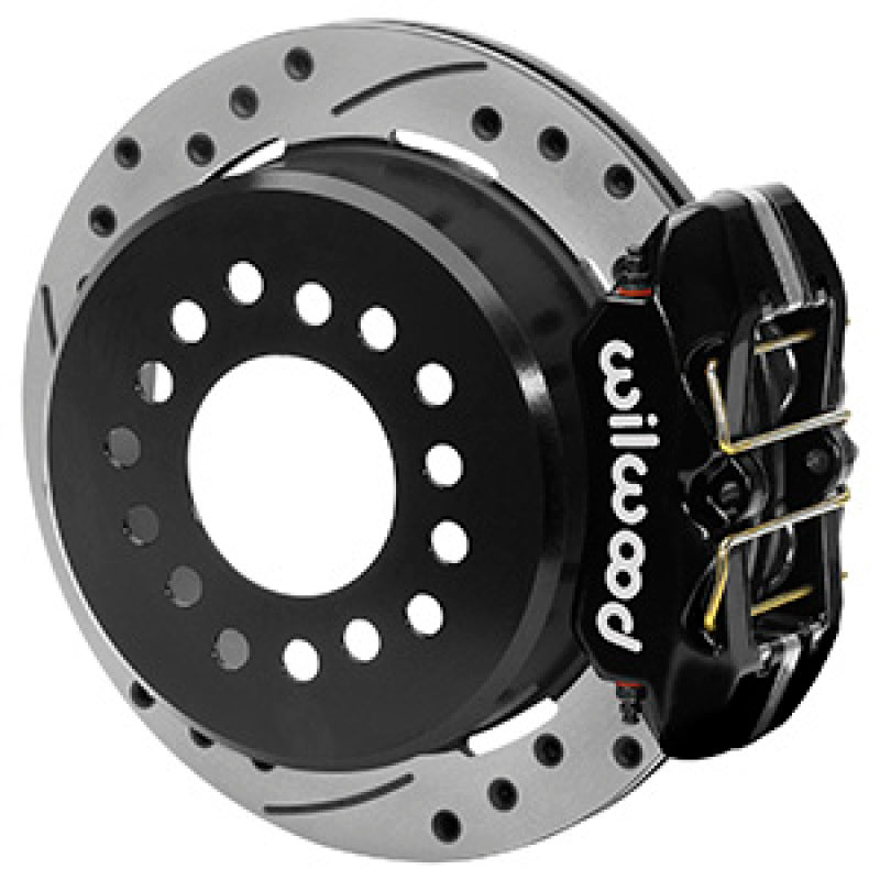 Wilwood Ford Explorer 8.8in Rear Axle Dynapro Disc Brake Kit 11in Drilled/Slotted Rotor -Blk Caliper 140-16406-D