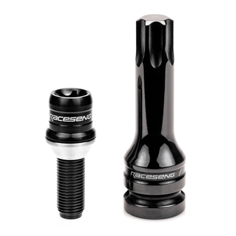 Raceseng TLR-1 Titanium Lug Bolt Set - M14x1.5mm / Conical 60 Deg. Floating Seat - Brushed Black 01033BRBS10-01033BRBS10-103102S20