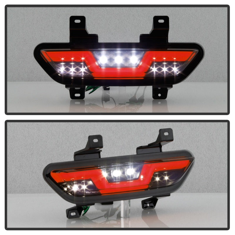 Spyder 15-16 Ford Mustang LED Reverse Lights - Black Smoke w/ Red Bar (ALT-YD-FM15RED-REV-BSM) 5082794