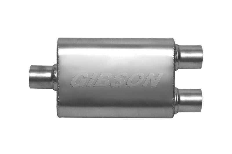 Gibson CFT Superflow Center/Dual Oval Muffler - 4x9x13in/3in Inlet/2.5in Outlet - Stainless 55182S Main Image