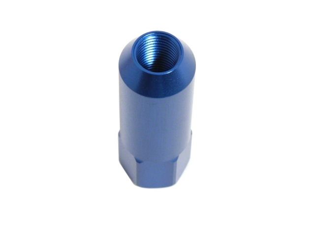 TiTek Aluminum Lightweight Long Open Lug Nuts 4-Pack 12 x 1.25 BLUE