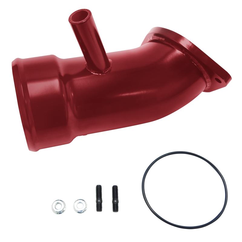 Wehrli 17-19 Chevrolet 6.6L L5P Duramax 3.5in Intake Horn w/PCV Port - WCFab Red WCF100721-RED Main Image