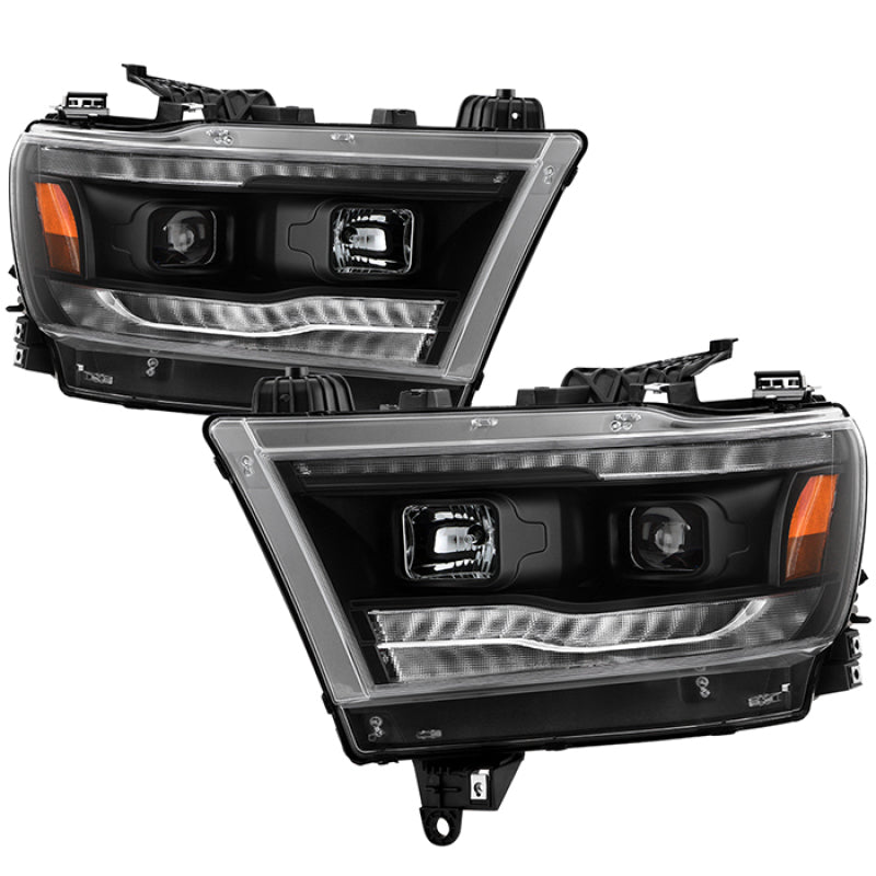 Spyder Dodge Ram 19-20 Halogen Model Projector Headlights Chrome PRO-YD-DR19HALSI-SEQ-BK 5087393