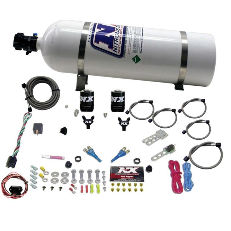 Nitrous Express 03-18 Nissan 350Z/370Z Dual Nozzle (35-150HP) w/15lb Bottle 20716-15 Main Image