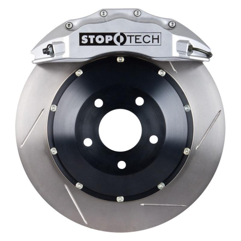 StopTech BBK 08-11 Audi S5 / 10 S4 Front 355x32 Silver ST-60 Calipers Slotted Rotors Pads SS Lines 83.114.6700.61 Main Image