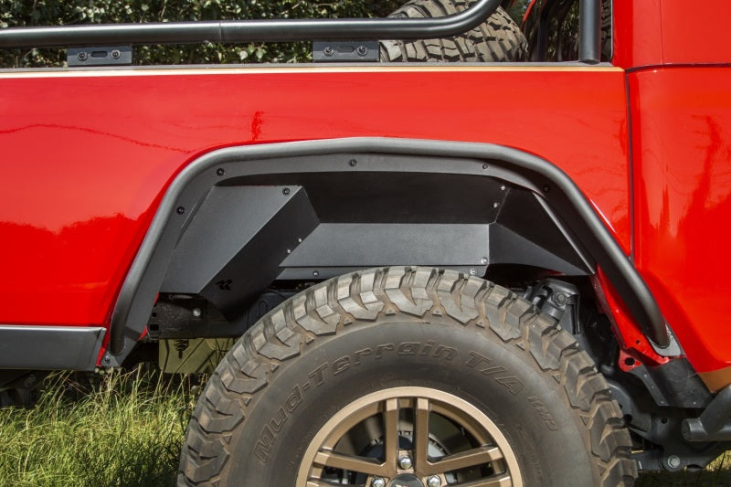 Rugged Ridge Inner Fender Liners Frnt Aluminum Black 20-21 Jeep Gladiator JT 11615.63