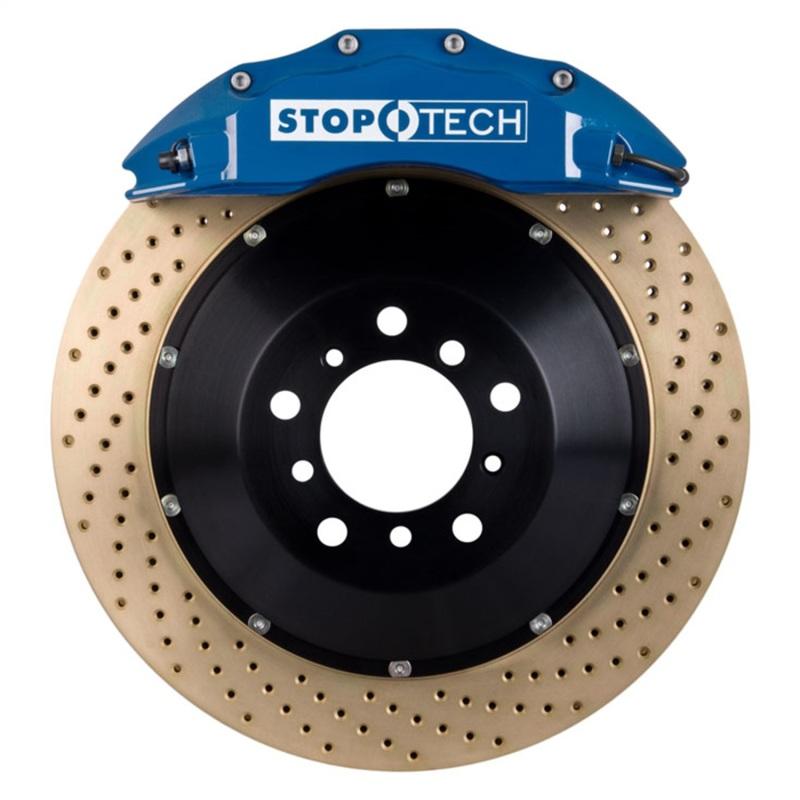 StopTech BBK 14-15 BMW M3 / M4 Front Blue ST-60 Calipers 380x32 Zinc Drilled Rotors 83.B38.6Q00.24 Main Image