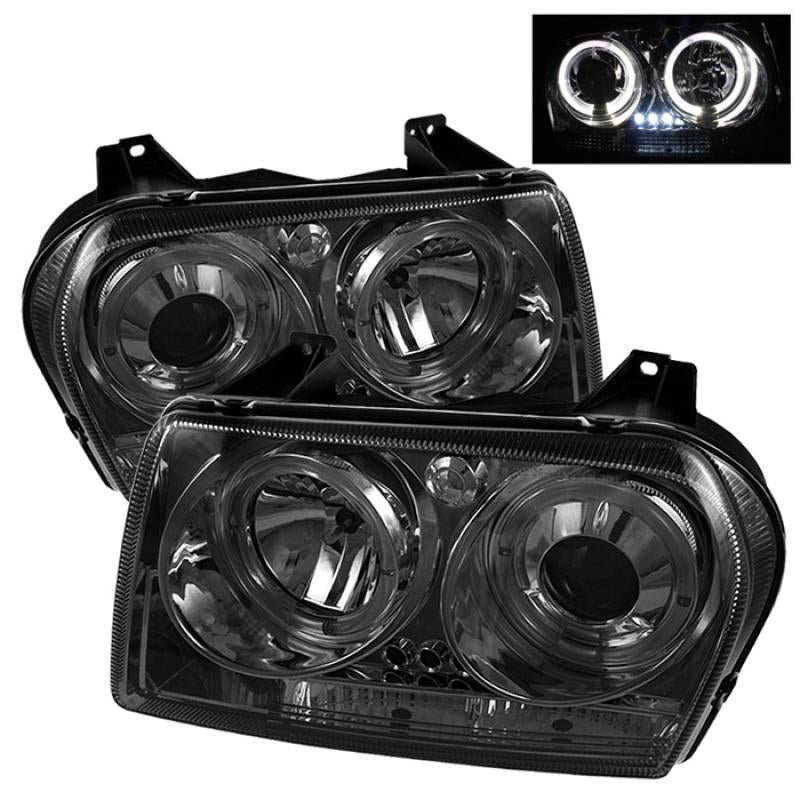 Spyder Chrysler 300 05-08 Projector Headlights LED Halo LED Smke (Not Included) PRO-YD-C305-HL-SM 5009203 Main Image