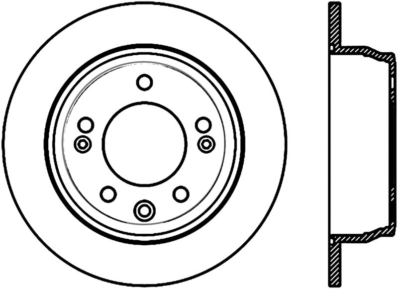 Stoptech 11-16 Kia Sportage Rear Premium Cryostop Brake Rotor 120.51033CRY