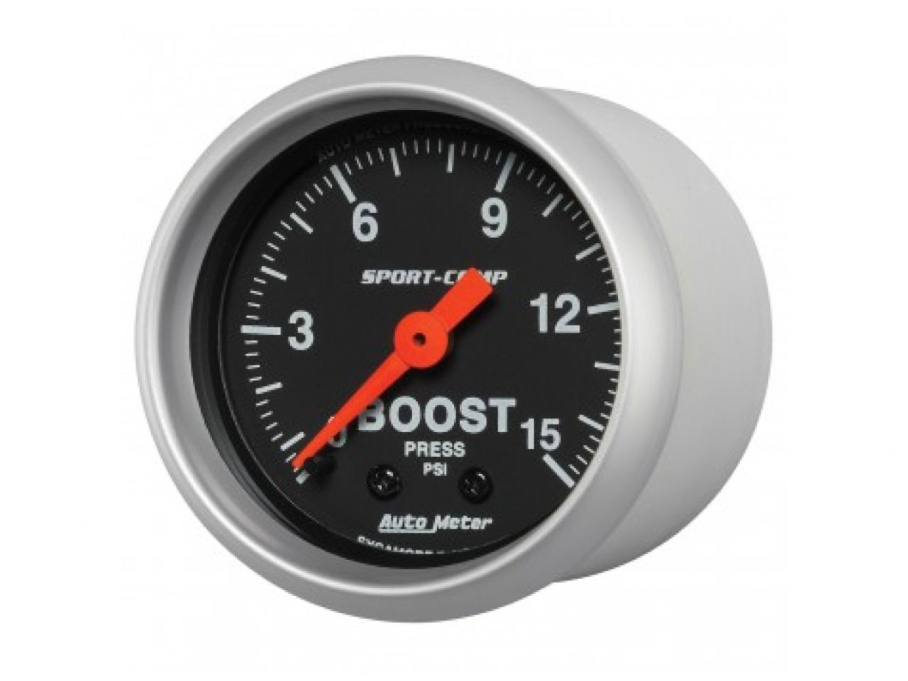 Autometer Gauge, Boost, 2 1/16", 15Psi, Mechanical, Sport-Comp