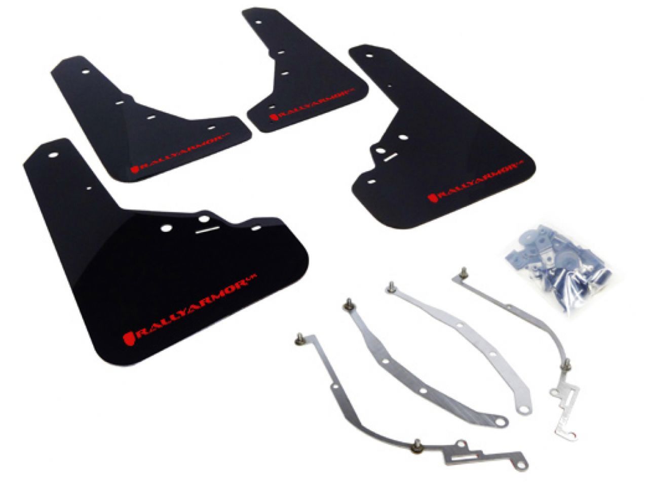 Rally Armor Mud Flaps MF25-UR-BLK/RD Item Image