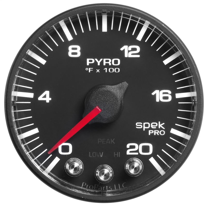 Autometer Spek-Pro 52.4mm 0-2000F Digital Stepper Motor Pyrometer Gauge P310328