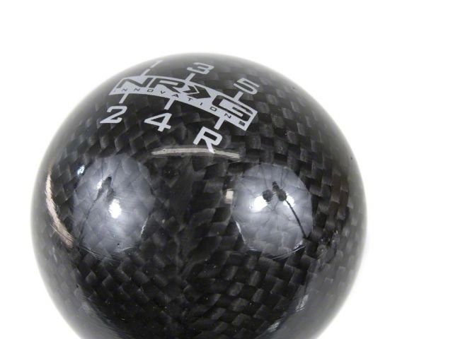 NRG Ball Style Black Carbon Fiber Heavy Weight Universal Shift Knob