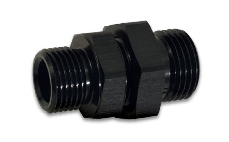 Vibrant -12AN ORB Male to Male Union Adapter - Anodized Black 16986