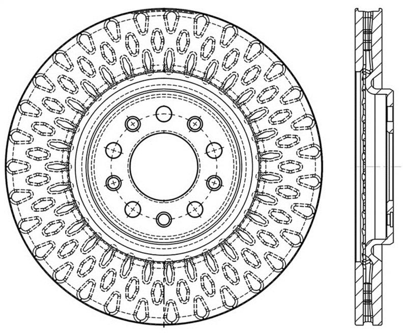 StopTech 14-16 Jeep Cherokee 2.4L/3.2L Front Left Slotted Sport Brake Rotor 126.58014SL Main Image