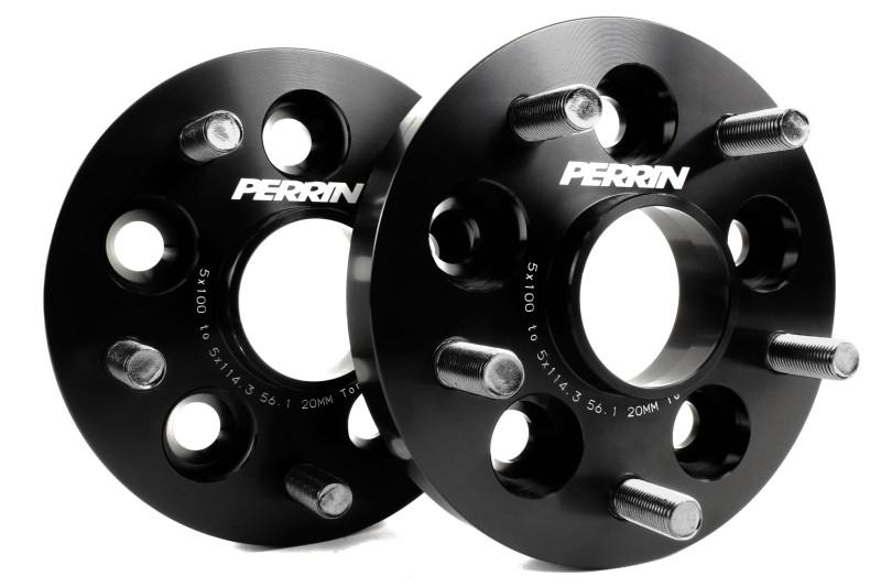 Perrin Wheel Adapter 20mm Bolt-On Type 5x100 to 5x114.3 w/ 56mm Hub (Set of 2) PSP-WHL-220BK Main Image