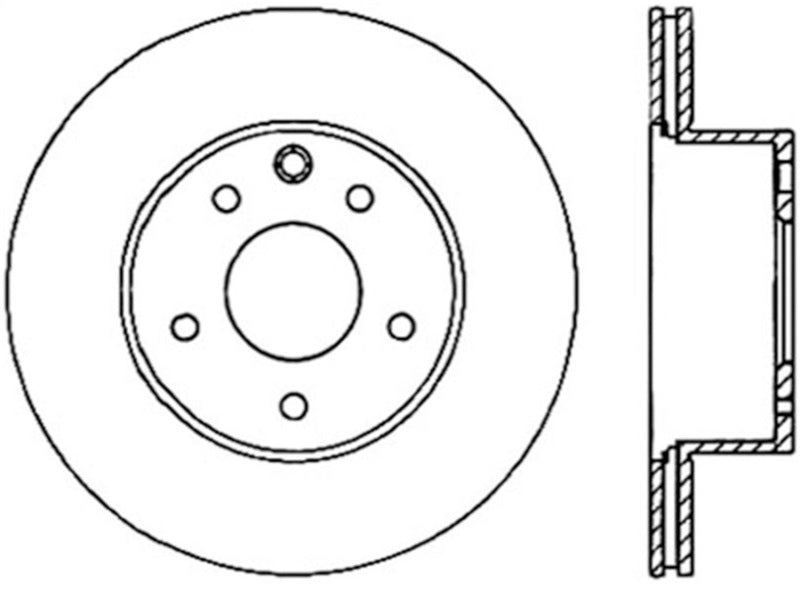 StopTech Sport Cryo Drilled/Slotted Brake Rotor; Rear Right