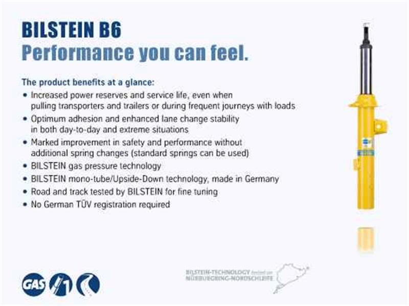 Bilstein B6 Performance 16-19 Mini Cooper Clubman Front Right Strut Assembly 22-281166 Main Image