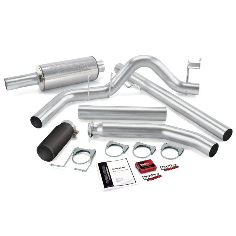 Banks Power 02 Dodge 5.9L Std Cab Git-Kit - SS Single Exhaust w/ Black Tip 49361-B Main Image