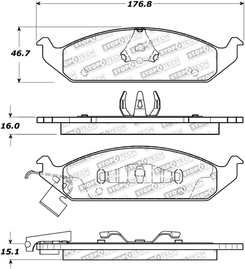 StopTech Street Brake Pads 308.06500 Main Image