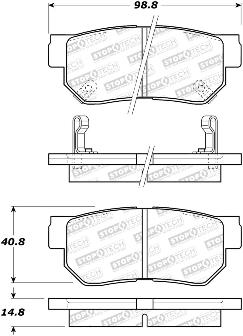 StopTech Street Brake Pads 308.08130 Main Image