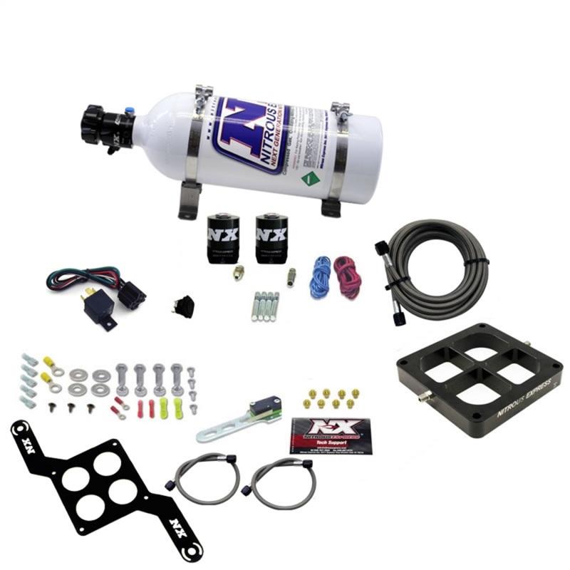 Nitrous Express Dominator Single Entry Billet Crossbar Stage 6 Nitrous Kit (50-300HP) w/5lb Bottle 63070-05 Main Image