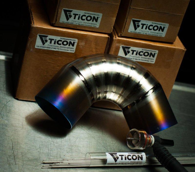 Ticon Industries 1.88in 7.5 Degree 1.5D/2.82in CLR Loose Radius 1mm Wall Titanium Pie Cuts - 6pk 109-04802-0003 Main Image