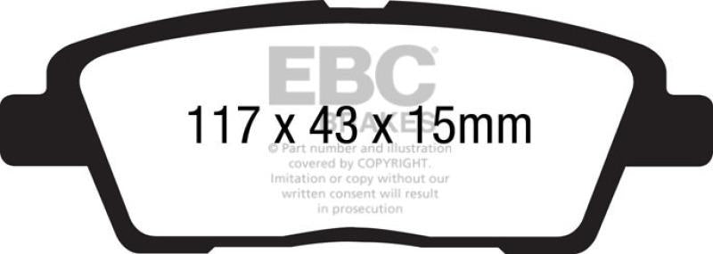 EBC 10-11 Hyundai Genesis 3.8 Ultimax2 Rear Brake Pads UD1551 Main Image