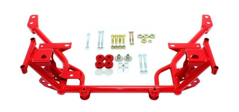 BMR 05-14 S197 Mustang K-Member w/ STD. Motor Mounts and STD. Rack Mounts - Red KM018R Main Image