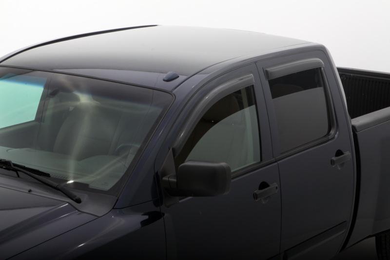 AVS 04-15 Nissan Titan Crew Cab Ventvisor Outside Mount Window Deflectors 4pc - Smoke 94858 Main Image