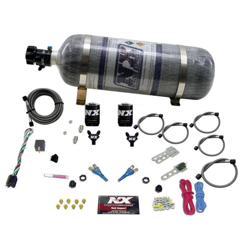 Nitrous Express Dodge EFI Full Race Dual Nozzle Nitrous Kit (100-300HP) w/Composite Bottle 20315-12 Main Image