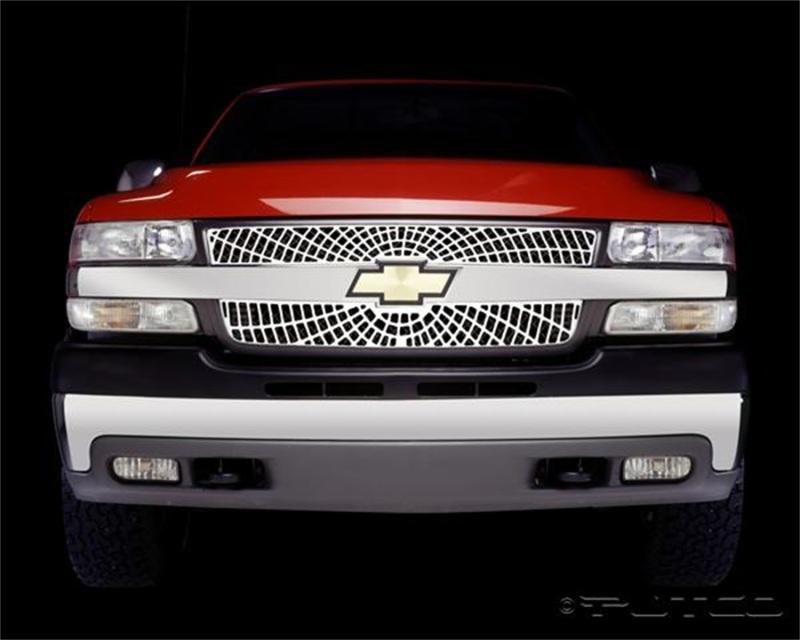 Putco 01-02 Chevrolet Silverado Heavy Duty Liquid Spider Web Grilles 303107 Main Image