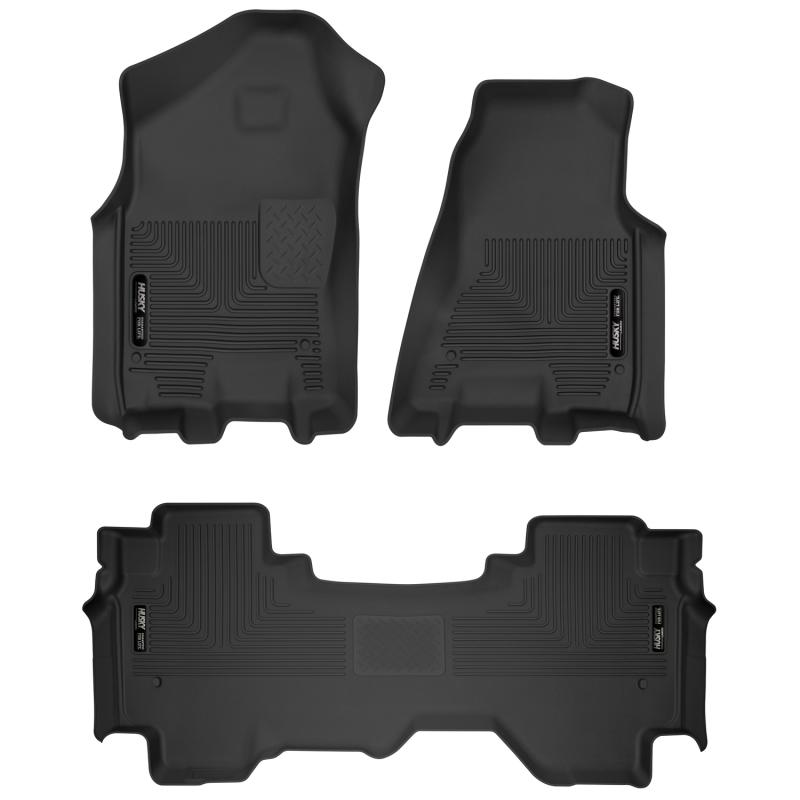 Husky Liners X-Act Contour 1st & 2nd Row Black Floor Liners - 19-20 Dodge Ram / Ram 1500 53698 Main Image